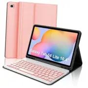 Backlight Keyboard with Tablet Case for for Galaxy Tab S6 Lite 10.4" Rose Gold