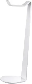 MINAOLULUS Headphone Holder Stand Premium Acrylic Headset Shelf Rack for All Earphones Stable Desktop Hanger Hook Sleek White Finish for Gaming and Office Use