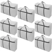 riin 8x Large Home Storage Bag Waterproof Clothes Quilt Organizer for Moving House Luggage Xmas Christmas Tree Model#100 Grey