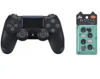 在飛比找PChome24h購物優惠-PS4 新款無線控制器DUALSHOCK 4 極致黑+貓咪類