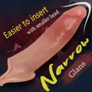 Penis Extension Extender Sleeve Cock Sheath Girth Enhancer Enlarger 7.28" Condom