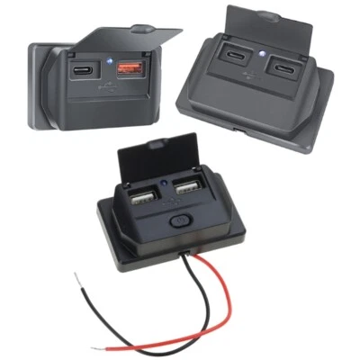 USB Car Charge Socket 12V/24V 3.1A USB Charging Outlet Power Adapter for Car
