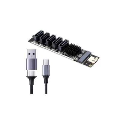 Type C to SATA3.0 Adapter Card 6Gbps High Speed USB3.1 to SATA Expansion Card
