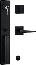 NEWBANG Heavy Duty Keyed Handleset for Entrance with Keyed Alike Function Door Lever in Matte Black Finish, Reversible for Left and Right Handed, MDHST2016DB-BR