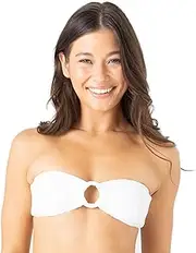 [Roxy] Women's Bandeau Bikini Strapless Swim Top, Quick-Dry, UPF 50+, Pool, Surf, and Resort Wear