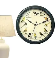 Vintage Large Wall Clock - Dynamic Wall Clocks Silent & Interesting Design,Sturdy Bird Clock Wall Decor for Living Room Bedroom Study