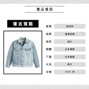 【LEVIS 官方旗艦】Silver Tab銀標系列 男款 復古寬鬆版牛仔外套 / 精工深淺藍染拼接 人氣新品 A3179-0005