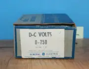 Vintage GE 750 Volt DC Panel Meter 1 Ma NOS