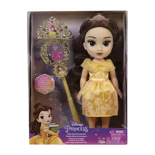 Disney 迪士尼 - Jakks 迪士尼公主娃娃+皇冠權杖組-貝兒