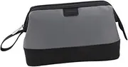 [NOLITOY] Portable Waterproof Toiletry Bag Small Lightweight Nylon Storage Bag Makeup Pouch for Men Great for Travel Office (Grey)