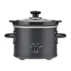 2 QT Slow Cooker Crock Pot Slow Cooker Matte Finish, Black Stoneware Crock Pot