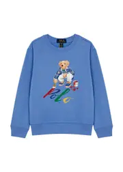 Polo Ralph Lauren Kids Bear-print Cotton Sweatshirt (7 Years) - Blue - 8Y-S (7 Years) 8Y-S (7 years)