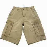 NWT American Eagle Men's 26 Khaki 12" Cargo Shorts Next Level Flex Longer Length