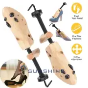 2-Way Wooden Shoe Stretcher Widen length Expander Bib Boot Shoes Size US 9-14
