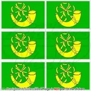 HUNTINGDONSHIRE Flag England UK Mobile Cell Phone Mini Decals, Stickers 1.6" x6
