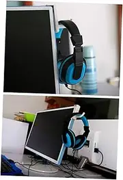 QUMIIRITY 4Pcs Self Adhesive Headset Rack Hooks Durable Headphone Holder Hanger for Home and Internet Cafe Random Colors Compact Design Easy to Install Prevents Damage