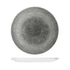 12x Round Coupe Plate 288mm Black Churchill Raku Crockery Restaurant