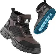 [TAERDUN] Work Boots for Men and Women Steel Toe Safety Shoes High Top Work Lightweight Non Slip Work Shoes Industry Construction Safety Boots