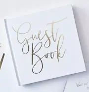 Ginger Ray Gold Foiled Wedding Guestbook Memory Christening Birthday Engagement