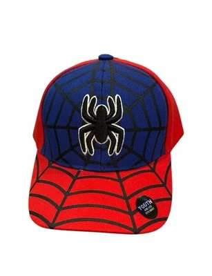 Spider-Man Hat Boys Youth Adjustable Red Blue Cap Stitched Logo Marvel NEW