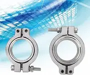 V Band Clamp Quick Release, Wastegates V Band Clamp Set Kit for TiAL with Screws Nuts and Seal 1.4in, V Band Clamp with Flange Male Female