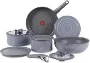Tefal Ingenio 11 Pc Titanium Non-Stick Cookware Set Granite Grey New