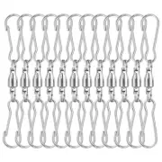 12Pcs Spinning Dual Clip Swivels Hanger Hooks for Hanging Wind Spinners Windsock