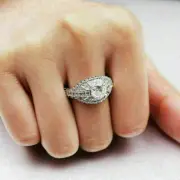 Excellent Round Cut White 4.50CT Sapphire Prong Style Women's Engagement Ring
