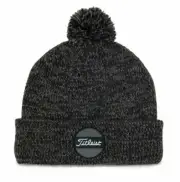 Titleist Golf 2022 Boardwalk Pom Pom Winter Beanie/Toboggan COLOR: Heather Black