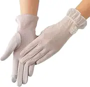[LEIXIUSM] Summer Cycling and Driving lace Gloves, Touch Screen Electric Vehicle Thin Short Gloves
