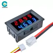 4-Bit DC 0-100V 10A Voltmeter Ammeter 0.28 inch Blue+Red LED Dual Volt Meter