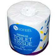 Sofeel 2-Ply Premium Toilet Tissues Steam Treated 11x10cm 400 Sheets 48 Carton