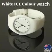 Ice Cool White Colour Watch Unisex Ladies Men's Children Silicone Wrist Watch