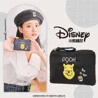 在飛比找Yahoo奇摩購物中心優惠-【Disney】小熊維尼-甜蜜蜂潮-票卡零錢包-黑 PTD2