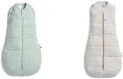 Ergopouch Organic Cotton Cocoon Swaddle Bag Bundle, 1.0 & 2.5 TOG, for Newbor...