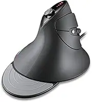 MOJO Silent Vertical Gaming Mouse - Ergonomic Mouse for PC Gaming w/ 4 Directional Joystick Buttons, Adjustable DPI (1000-10000), Custom Software, Macros, and More