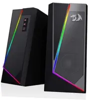 GS520 RGB Desktop Speakers, 2.0 Channel PC Computer Stereo Speaker with Black