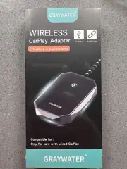 GRAYWATER WIRELESS CARPLAY ADAPTER IOS 10+ DONGLE FIT CARS 2015+ - BLACK
