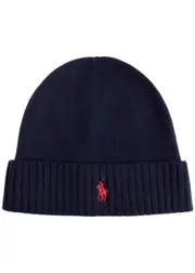Polo Ralph Lauren Logo-embroidered Wool Beanie - Navy ONE SIZE