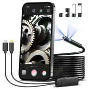 Dual-Lens Borescope,Endoscope Camera with Light, 16.5FT Borescope,1920P Inspe...