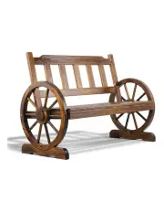 [Gardeon] Wagon Wheel Bench