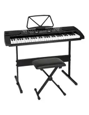 [Alpha] 61 Keys Electronic Piano Keyboard with Stand Stool
