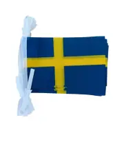 Sweden Flag Bunting 20 Swedish Polyester Bunting Flags