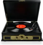 Mbeat Vintage USB Wooden Turntable Vinyl Record Player SPK/AM/FM & Bluetooth ...