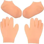 VINTORKY 1set Female Moisturizing Gloves Socks Overnight Lotion Hand Care Skin Breathable Lightweight for Daily Wear Outdoor Use Skin-friendly