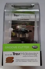 TREX GROOVE CUTTER ROUTER BIT TREX HIDEAWAY 1/4" SHANK DIAMETER