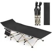 Portable Folding Metal Camping Bed Outdoor/Indoor Camp Cot, Max.capacity 330lb