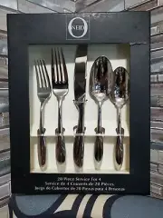 ONEIDA ASTERA 20pc set 18/10 stainless steel serving for four NEW