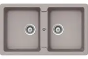 Abey Schock Typos Concrete N200 Double Bowl Inset Granite Sink TN200C
