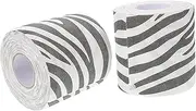 Leopard Fabric Look Toilet Paper Rolls 2pcs Zebra Patterned Rolls for Modern Bathroom Upgrades